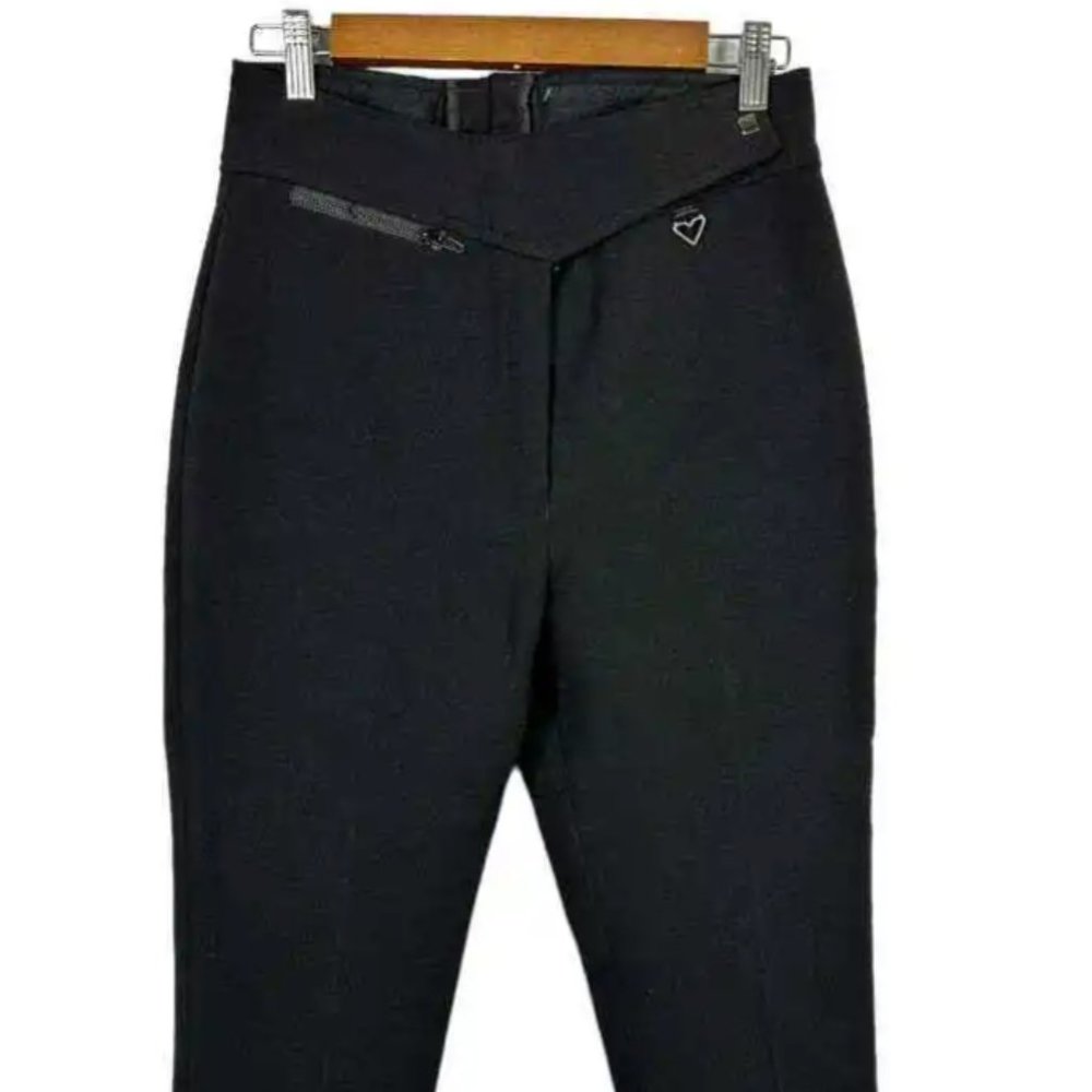 Obermeyer Womens Wool Blend Ski Snow Pants Stirrups Black 31" Waist